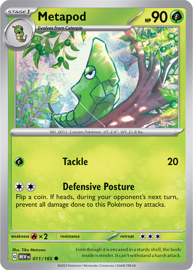 Scarlet & Violet-151 011/165 Metapod Reverse Holo