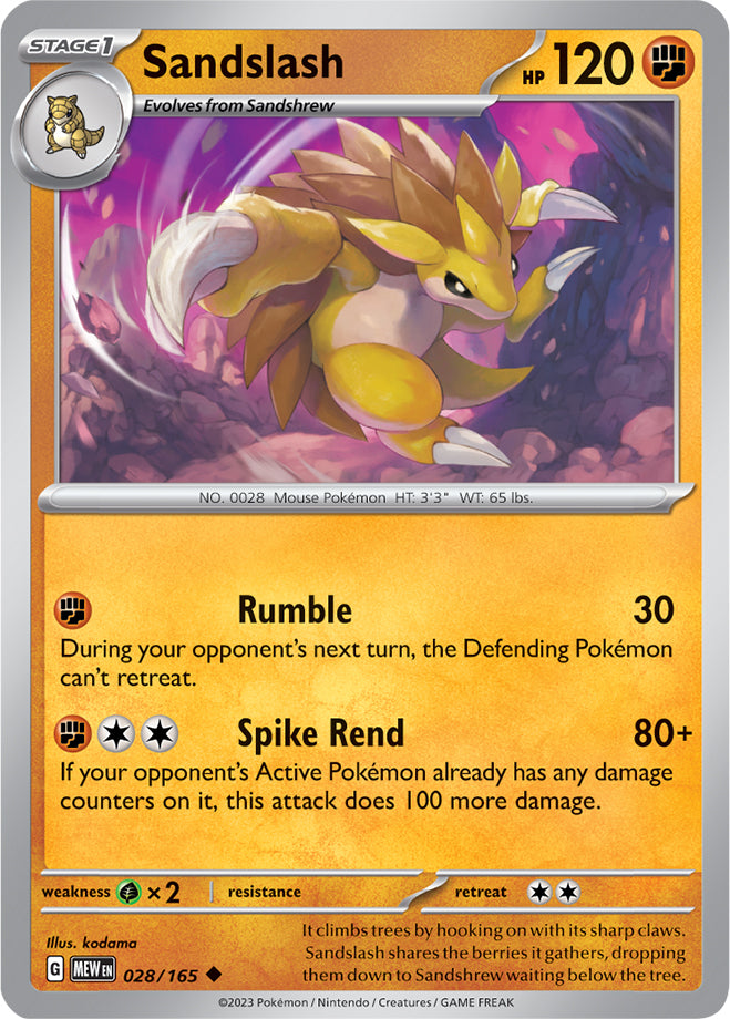 Scarlet & Violet-151 028/165 Sandslash