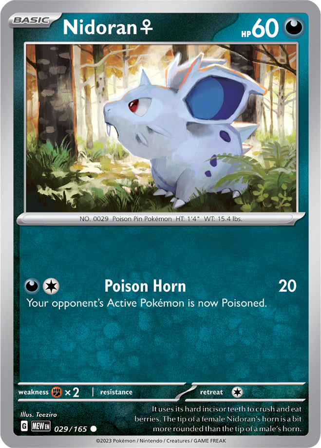 Scarlet & Violet-151 029/165 Nidoran Reverse Holo
