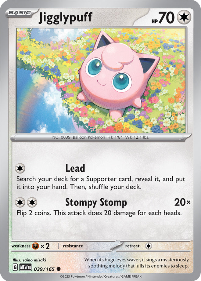Scarlet & Violet-151 039/165 Jigglypuff Reverse Holo