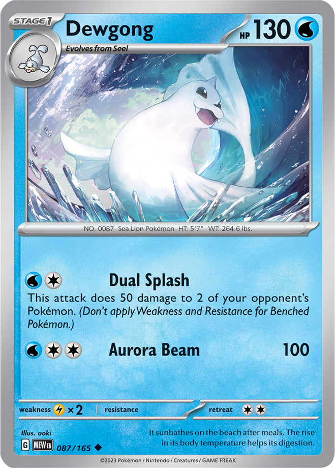 Scarlet & Violet-151 087/165 Dewgong Reverse Holo