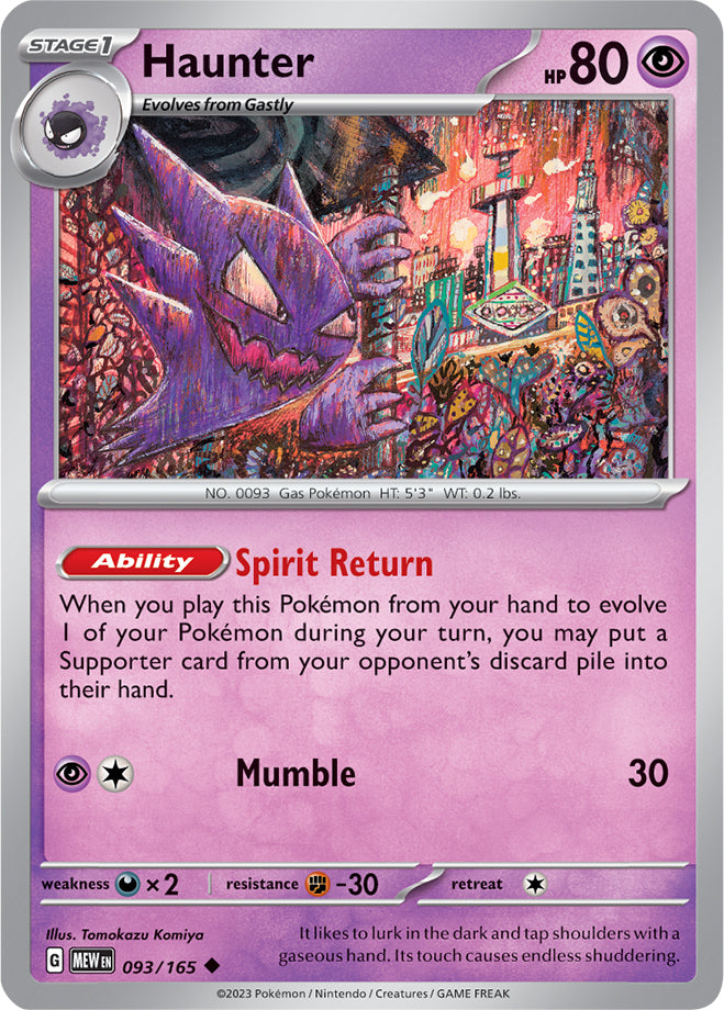 Scarlet & Violet-151 093/165 Haunter Reverse Holo