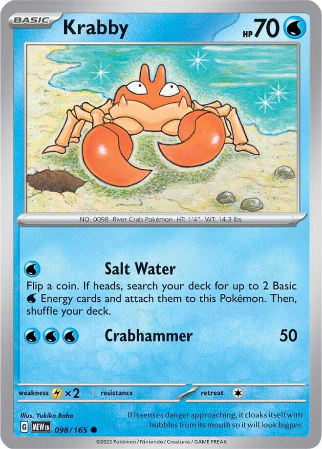 Scarlet & Violet-151 098/165 Krabby Reverse Holo