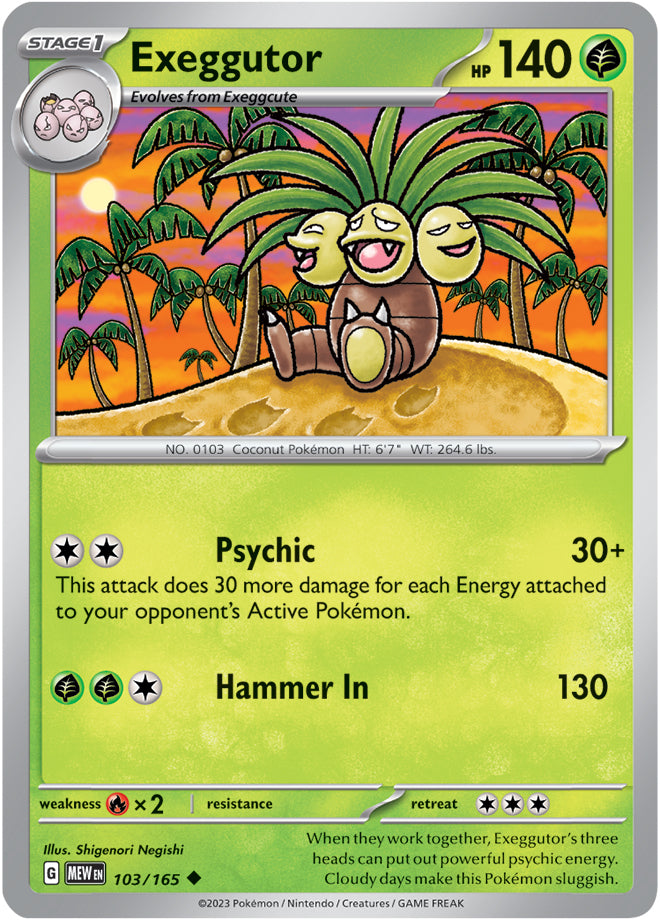 Scarlet & Violet-151 103/165 Exeggutor Reverse Holo