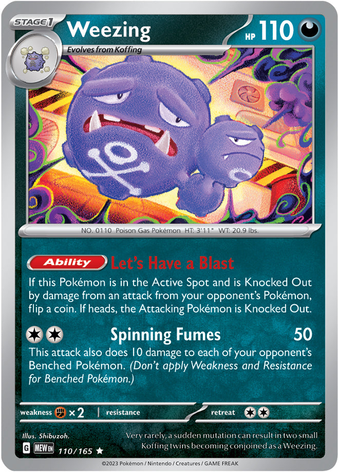 Scarlet & Violet-151 110/165 Weezing Reverse Holo