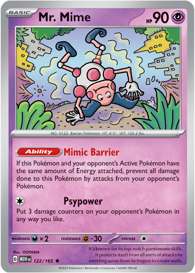 Scarlet & Violet-151 122/165 Mr. Mime Reverse Holo