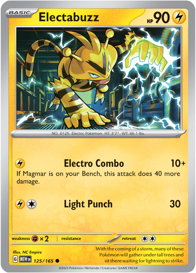 Scarlet & Violet-151 125/165 Electabuzz Reverse Holo