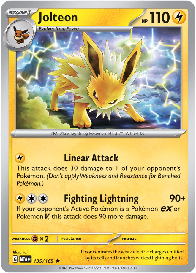Scarlet & Violet-151 135/165 Jolteon Reverse Holo