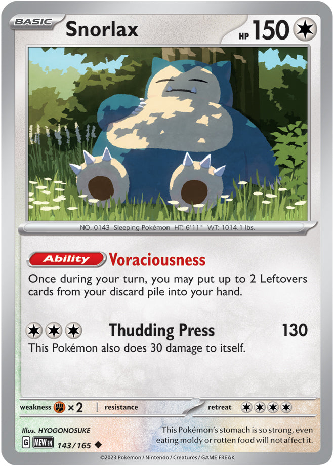 Scarlet & Violet-151 143/165 Snorlax