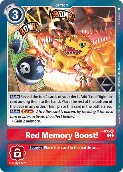 Resurgence Booster P-035 Red Memory Boost! Alternate Art