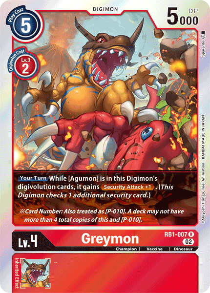 Resurgence Booster RB1-007 Greymon