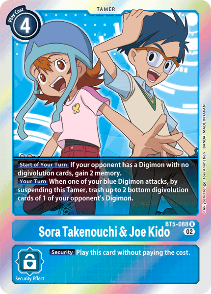 Resurgence Booster BT5-088 Sora Takenouchi & Joe Kido Alternative Art