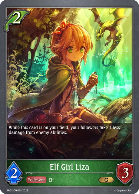 Reign of Bahamut BP02-004 Elf Girl Liza