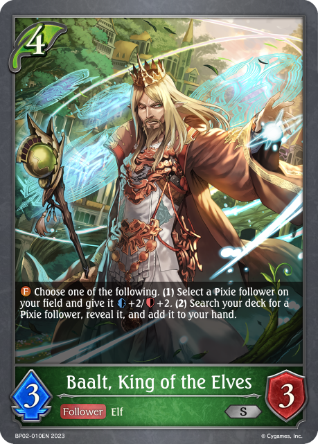 Reign of Bahamut BP02-010 Baalt, King of the Elves