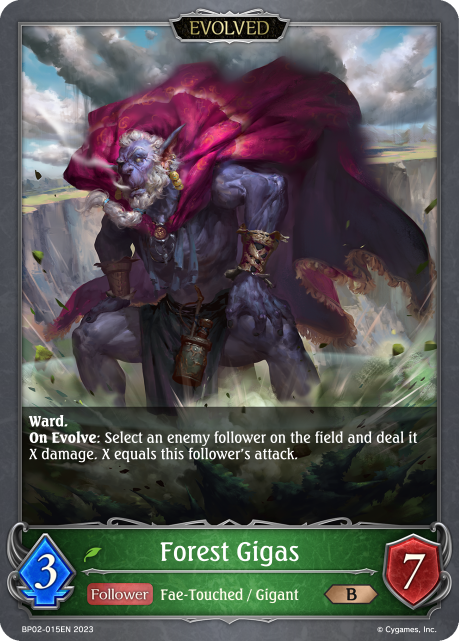 Reign of Bahamut BP02-015 Forest Gigas Evolved