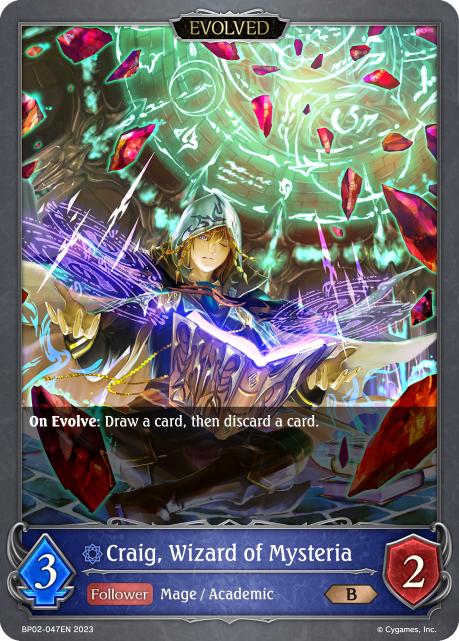 Reign of Bahamut BP02-047 Craig, Wizard of Mysteria Evolved