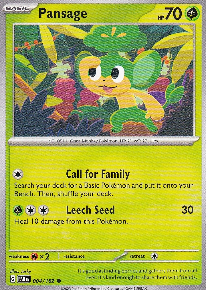 Scarlet & Violet Paradox Rift 004/182 Pansage