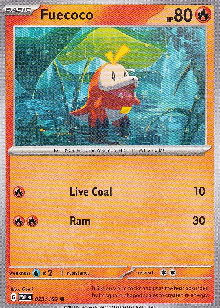 Scarlet & Violet Paradox Rift 023/182 Fuecoco