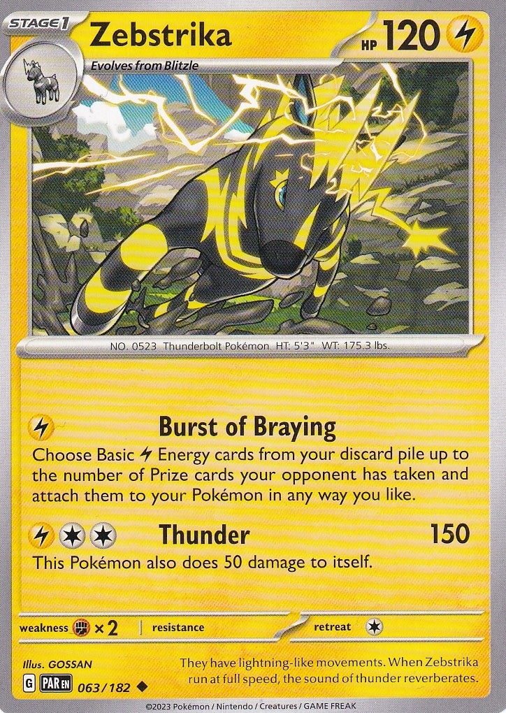 Scarlet & Violet Paradox Rift 063/182 Zebstrika