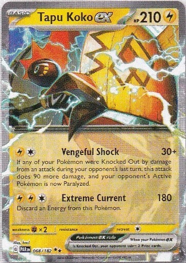 Scarlet & Violet Paradox Rift 068/182 Tapu Koko ex