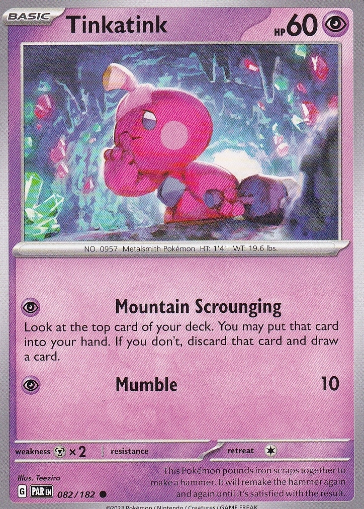 Scarlet & Violet Paradox Rift 082/182 Tinkatink