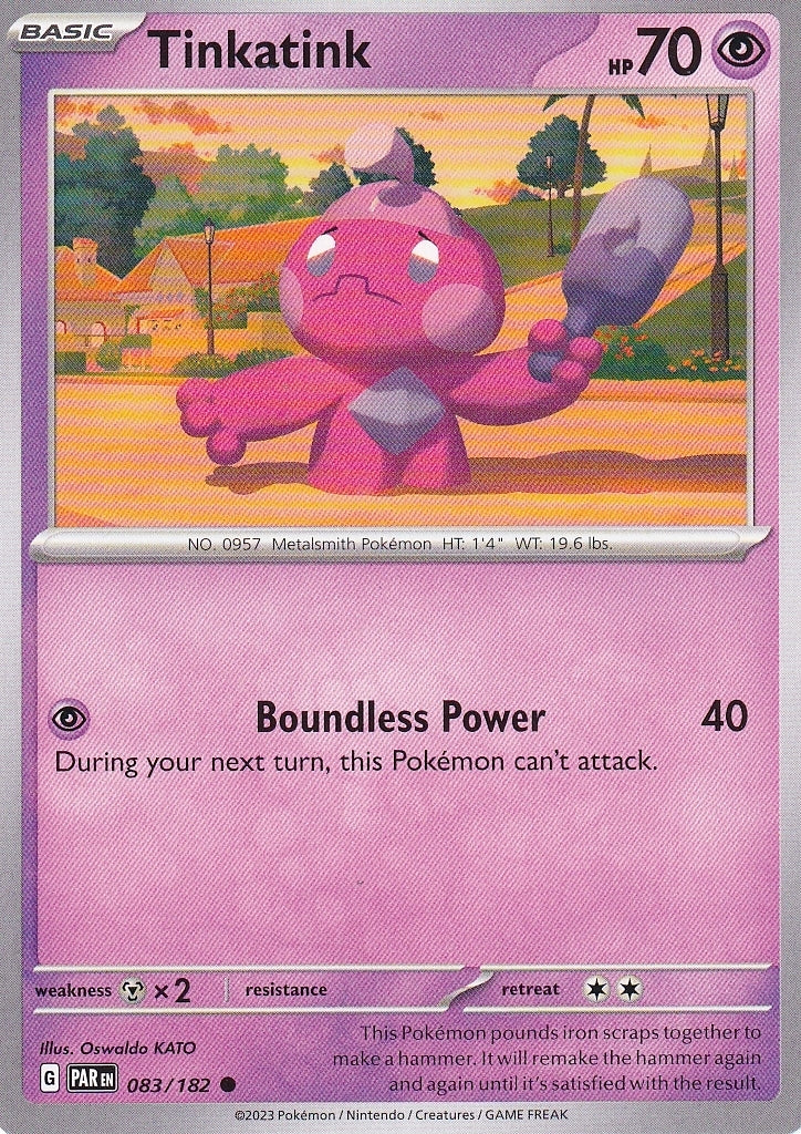 Scarlet & Violet Paradox Rift 083/182 Tinkatink