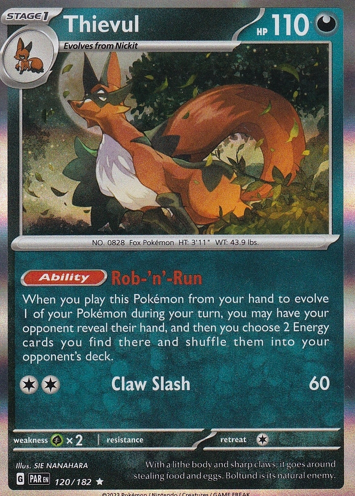 Scarlet & Violet Paradox Rift 120/182 Thievul