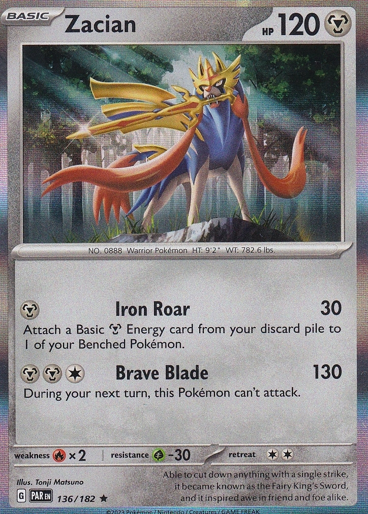 Scarlet & Violet Paradox Rift 136/182 Zacian
