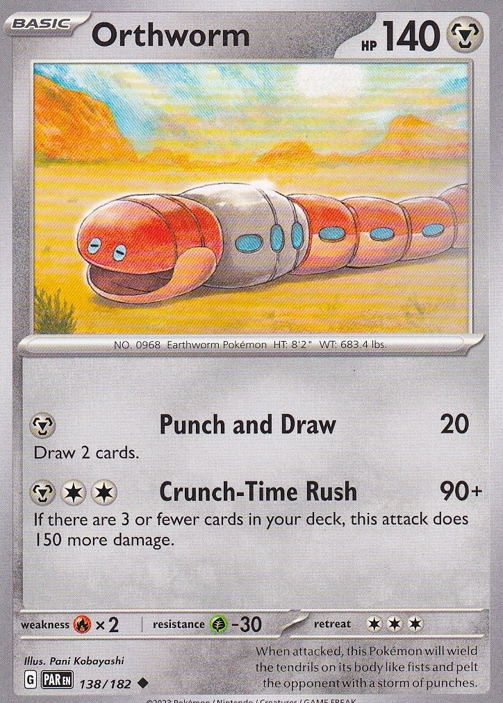 Scarlet & Violet Paradox Rift 138/182 Orthworm