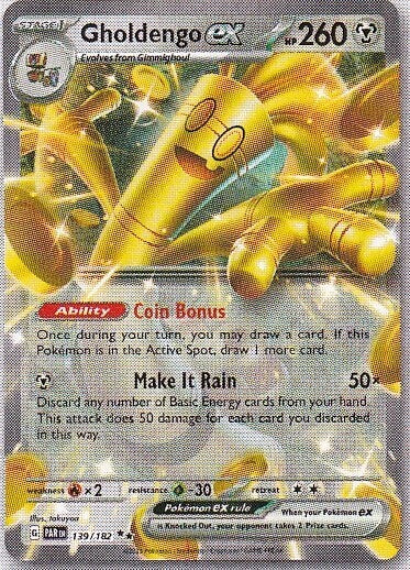 Scarlet & Violet Paradox Rift 139/182 Gholdengo ex