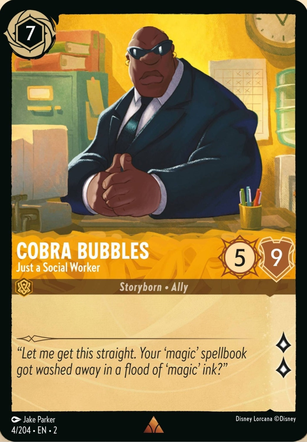 Disney Lorcana Rise Of The Floodborn 004/204 COBRA BUBBLES Simple Educator