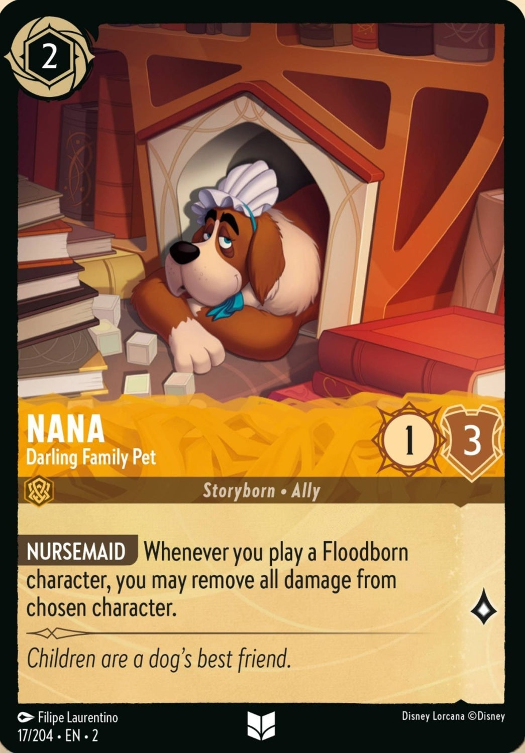 Disney Lorcana Rise Of The Floodborn 017/204 NANA Darling Family Pet