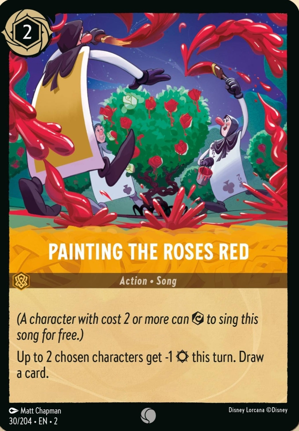 Disney Lorcana Rise Of The Floodborn 030/204 PAINTING THE ROSES RED