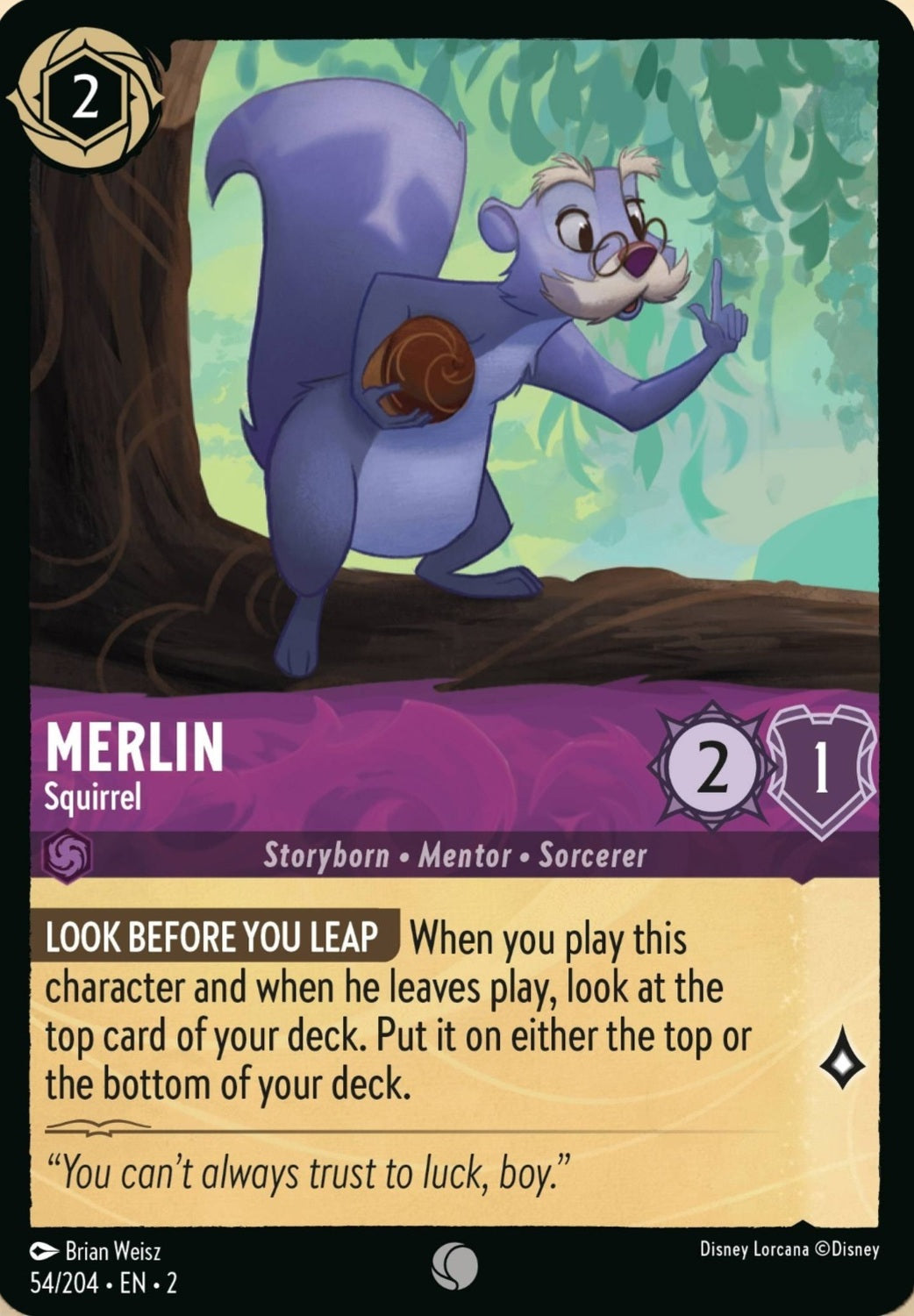 Disney Lorcana Rise Of The Floodborn 054/204 MERLIN Squirrel