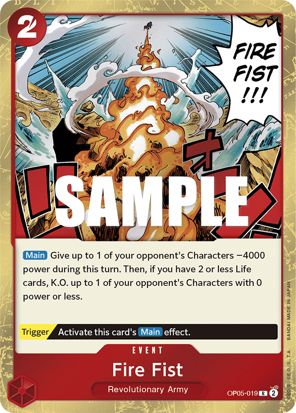 OP05-019 | R | EVENT fire fist