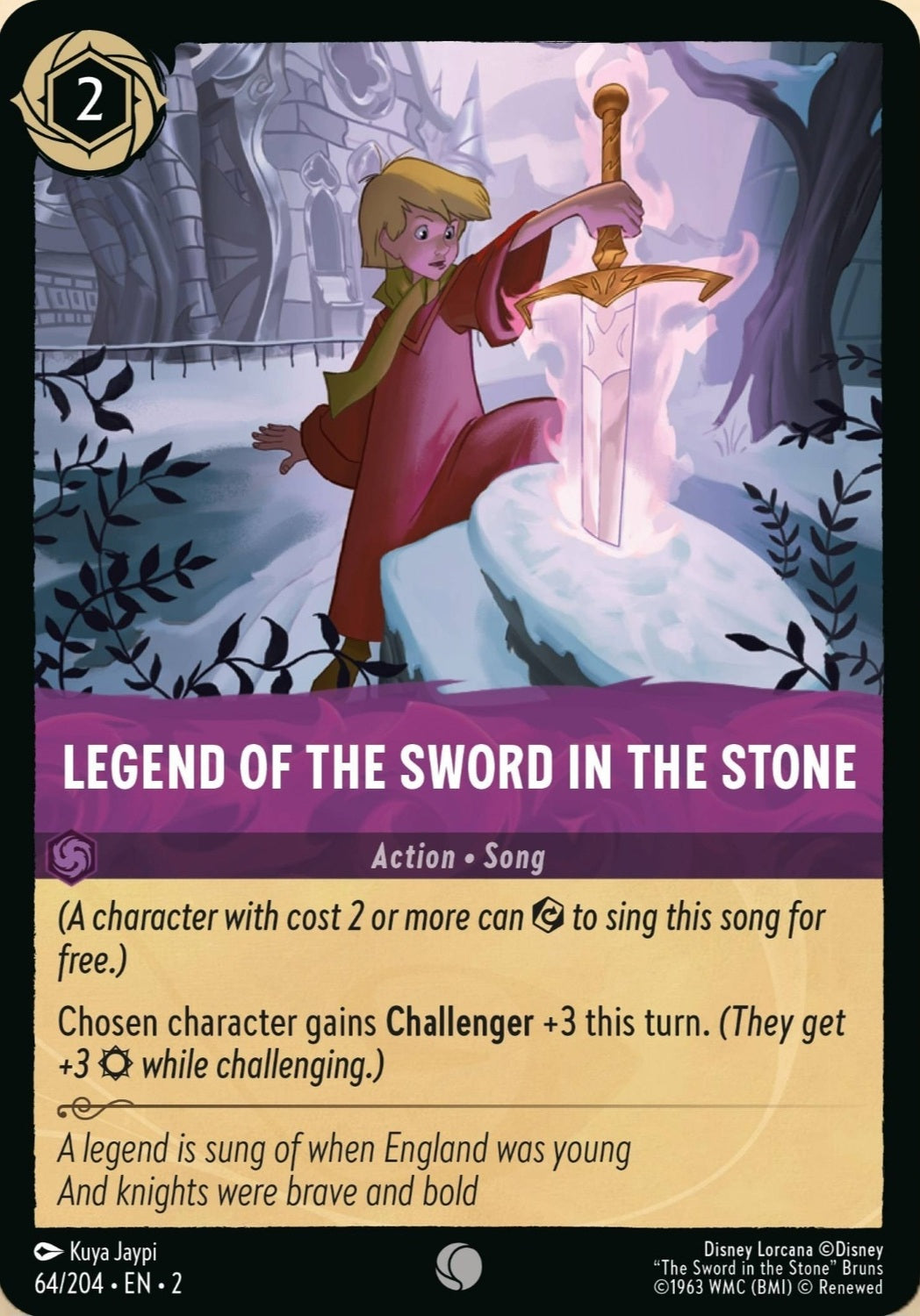 Disney Lorcana Rise Of The Floodborn 064/204 LEGEND OF THE SWORD IN THE STONE