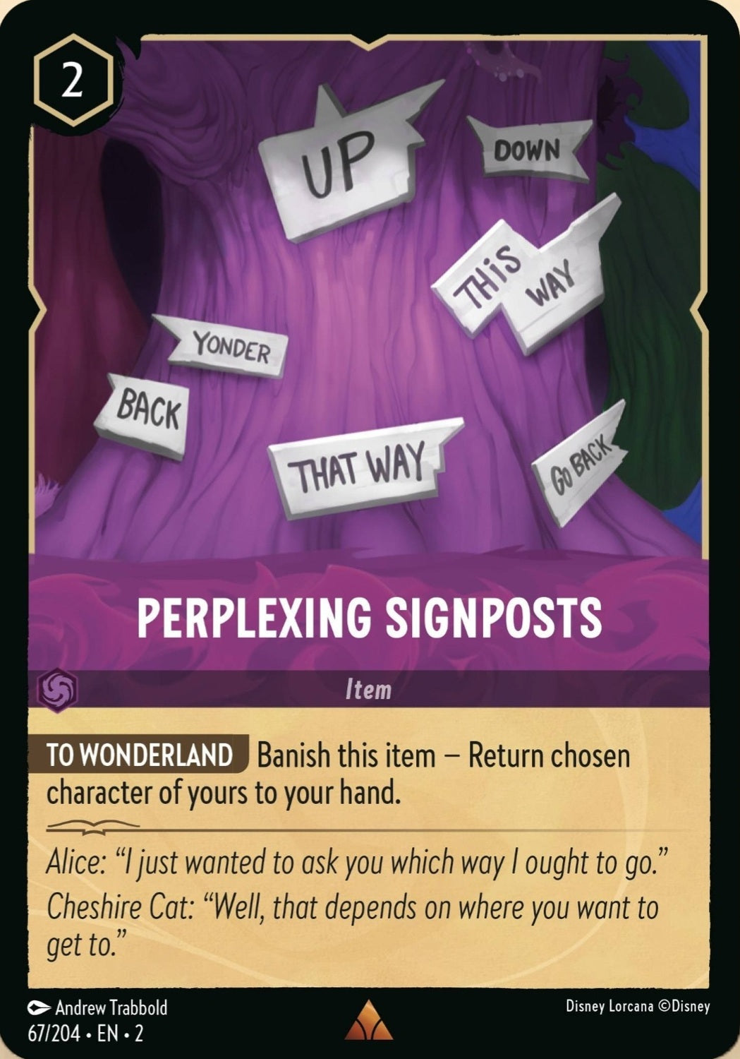 Disney Lorcana Rise Of The Floodborn 067/204 PERPLEXING SIGNPOSTS