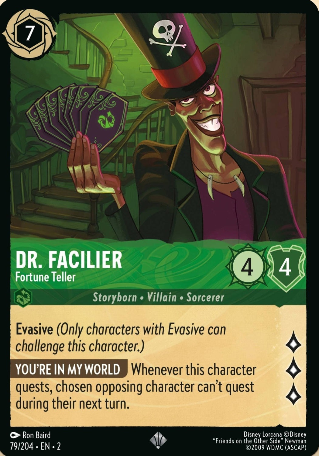 Disney Lorcana Rise Of The Floodborn 079/204 DR. FACILIER Fortune Teller