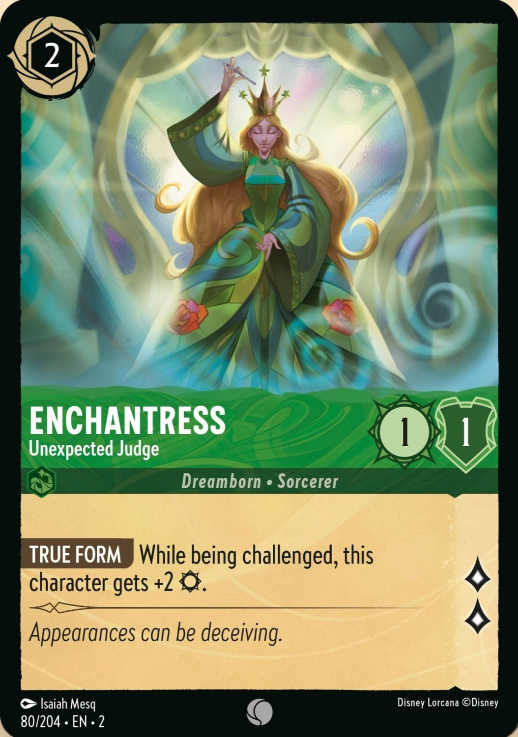 Disney Lorcana Rise Of The Floodborn 080/204 ENCHANTRESS Unexpected Judge