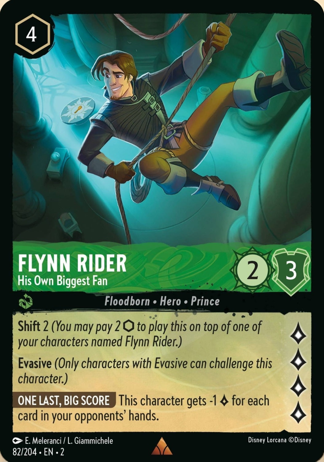 Disney Lorcana Rise Of The Floodborn 082/204 FLYNN RIDER His Own Biggest Fan