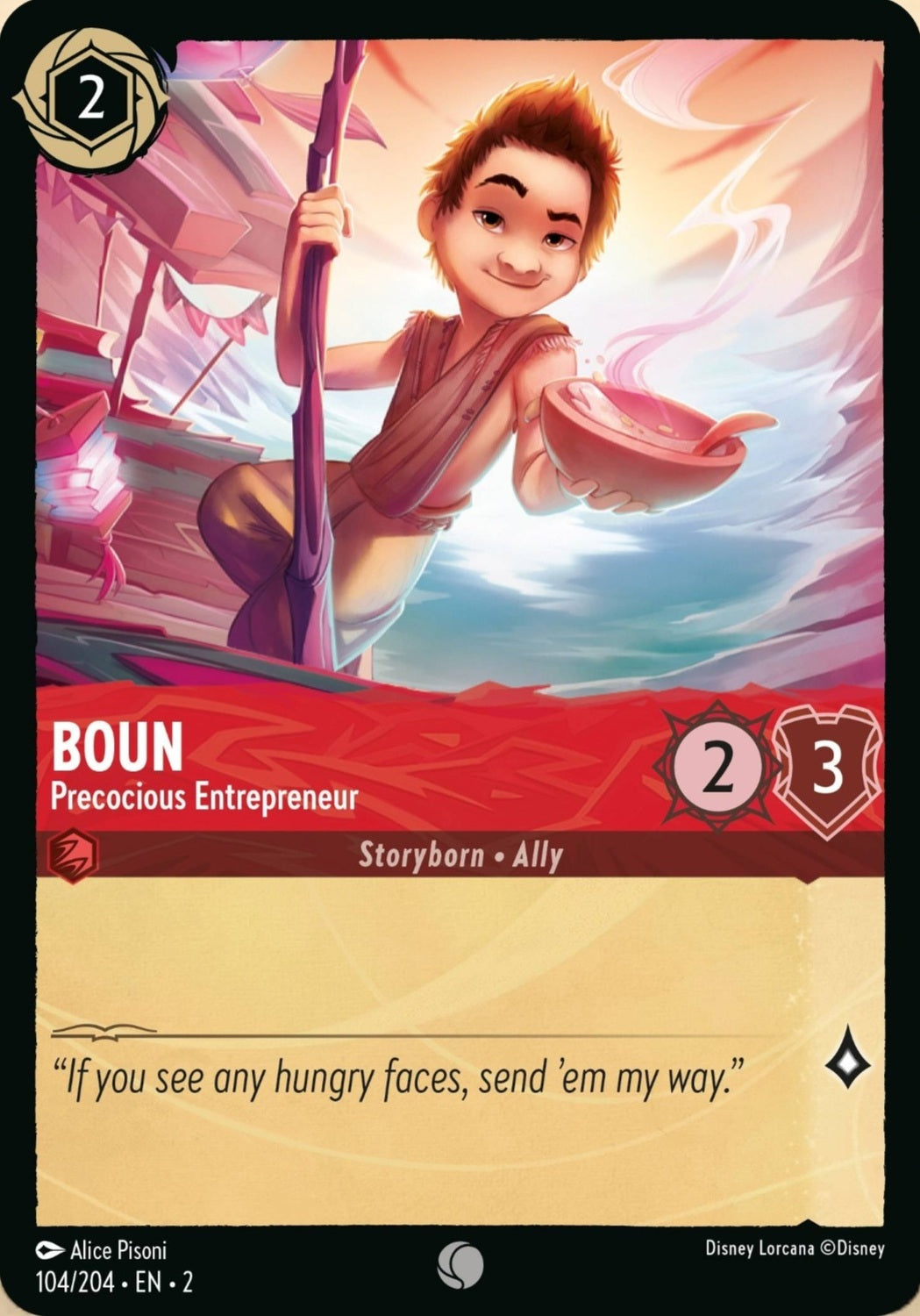 Disney Lorcana Rise Of The Floodborn 104/204 BOUN Precocious Entrepreneur