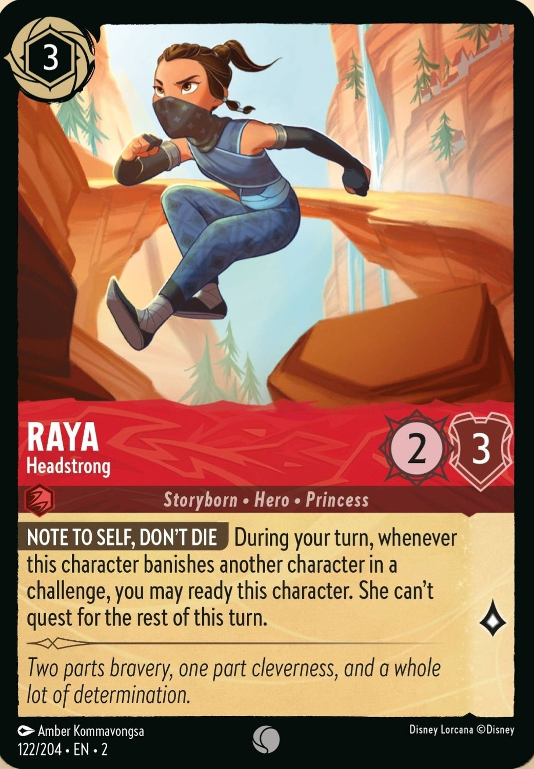 Disney Lorcana Rise Of The Floodborn 122/204 RAYA Headstrong