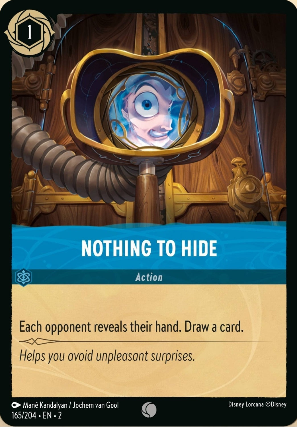 Disney Lorcana Rise Of The Floodborn 165/204 NOTHING TO HIDE