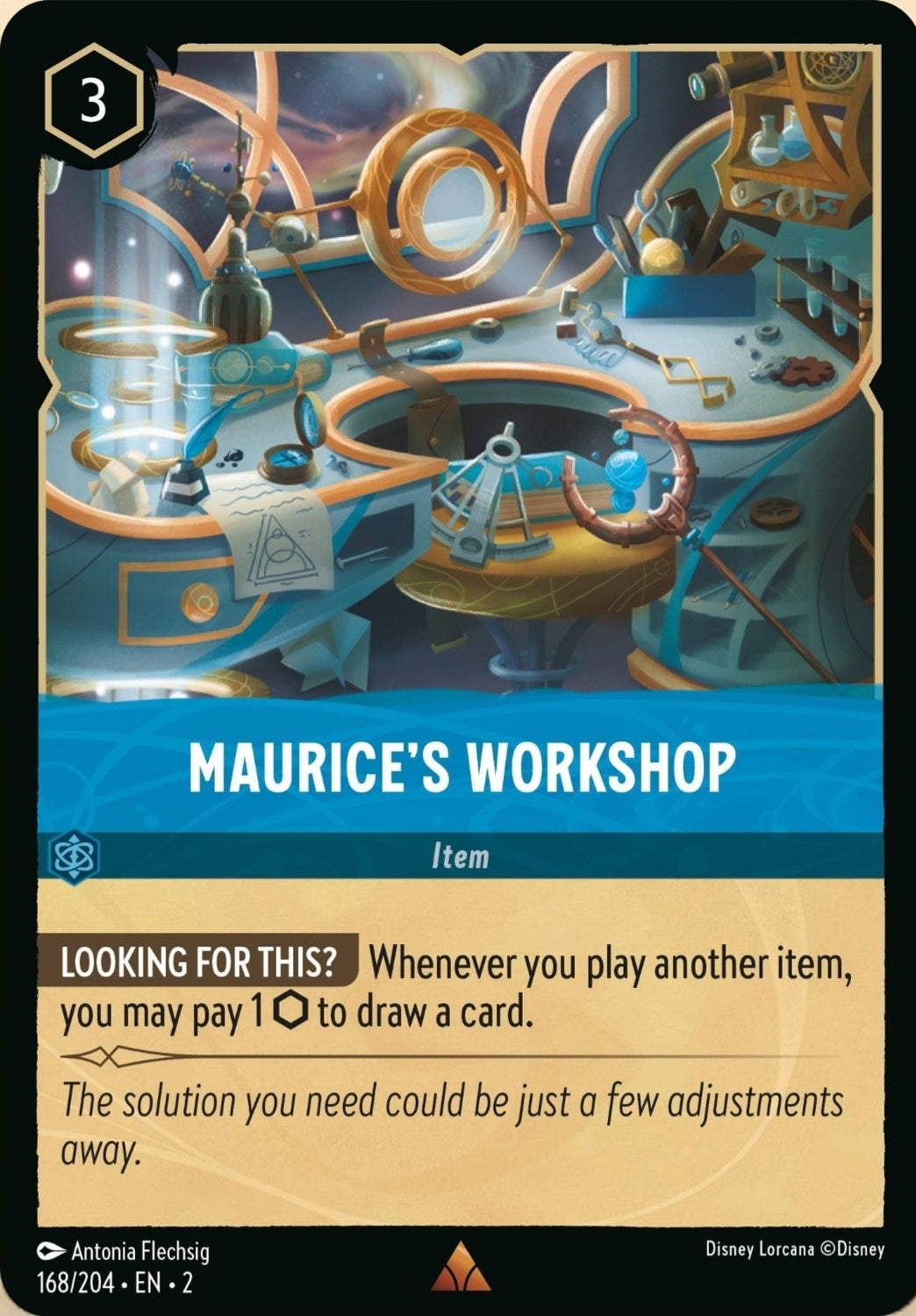 Disney Lorcana Rise Of The Floodborn 168/204 MAURICE'S WORKSHOP