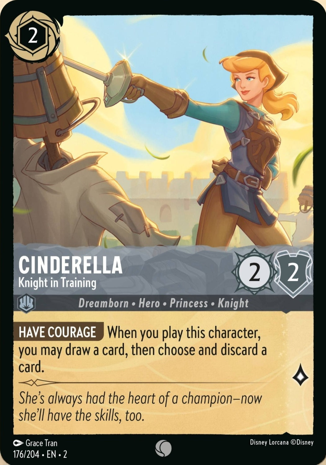 Disney Lorcana Rise Of The Floodborn 176/204 CINDERELLA Knight in Training