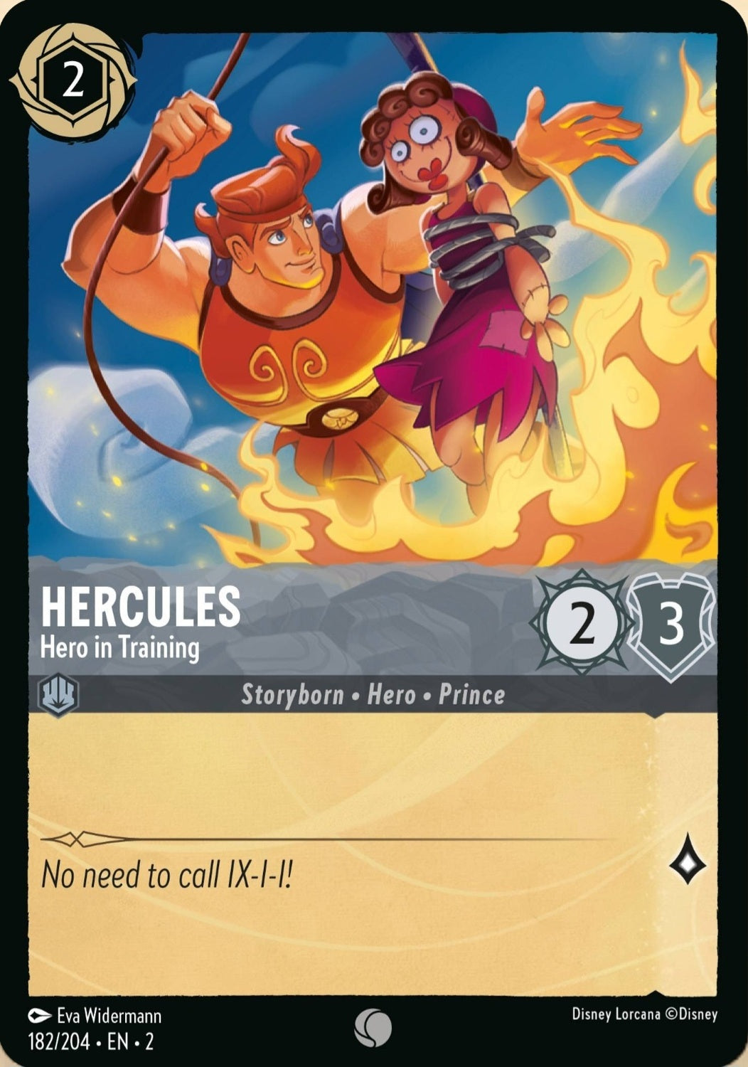 Disney Lorcana Rise Of The Floodborn 182/204 HERCULES Hero in Training