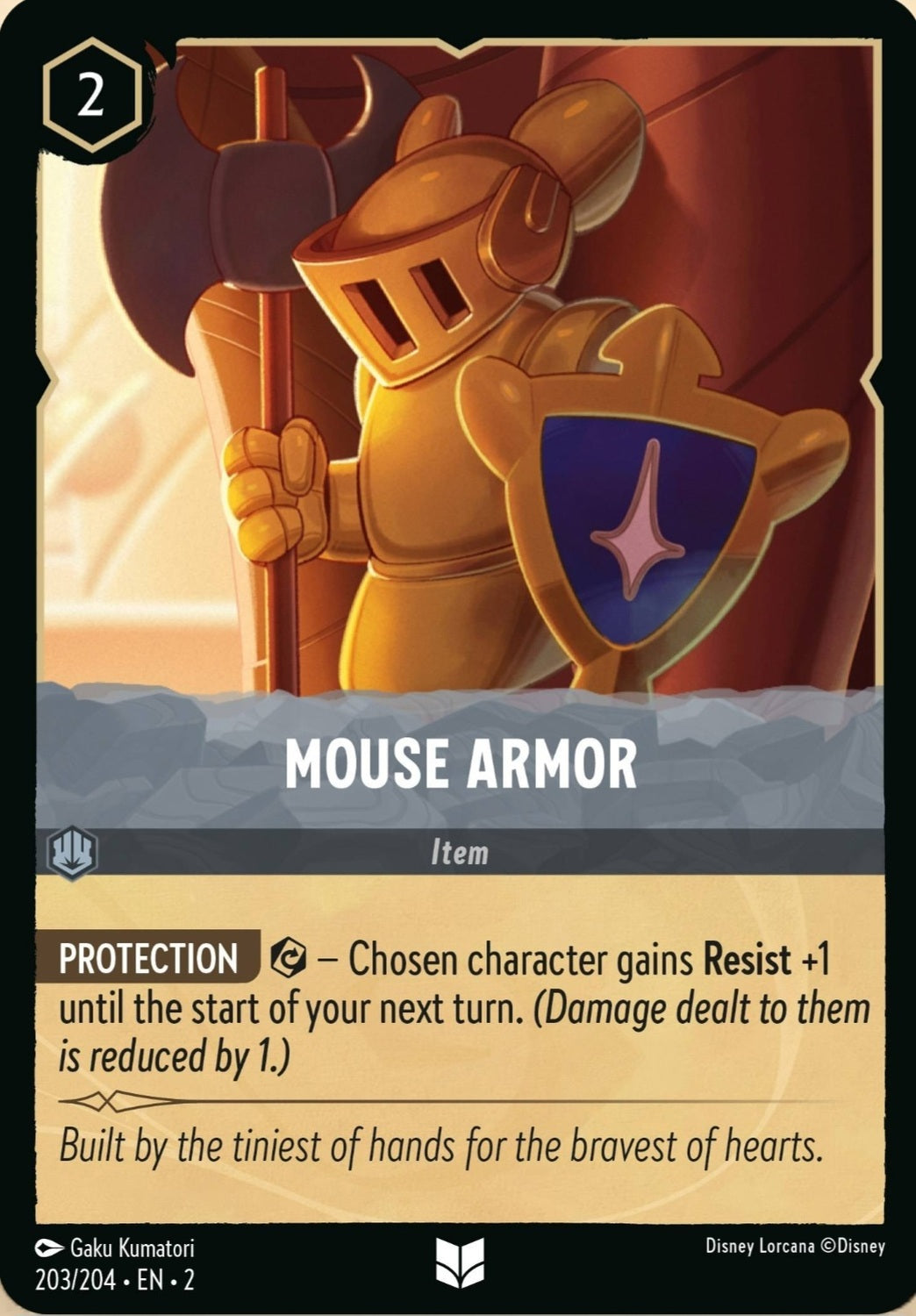 Disney Lorcana Rise Of The Floodborn 203/204 MOUSE ARMOR