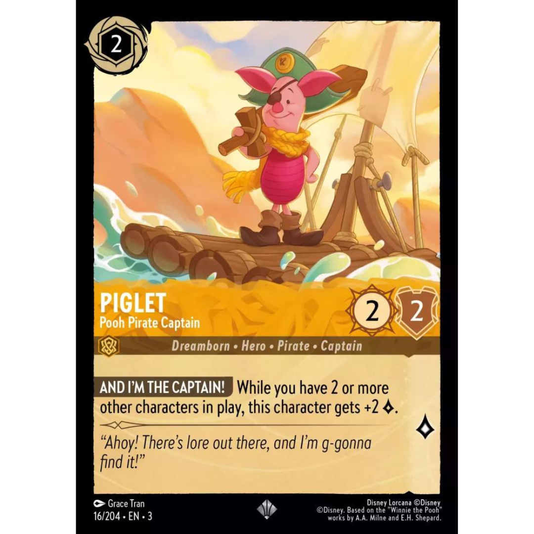 Disney Lorcana Into The Inklands 016/204 PIGLET Pooch Pirate Captain