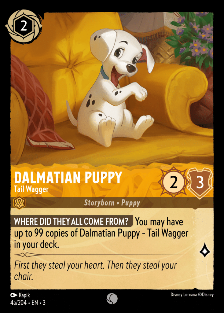 Disney Lorcana Into The Inklands 004/204 Dalmatian Puppy Tail Wagger