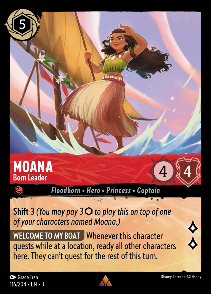 Disney Lorcana Into The Inklands 116/204 MOANA Born Leader